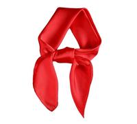 Genérico Sciarpa quadrata in seta da donna, fazzoletto decorativo in seta, fazzoletto quadrato per il collo, poliestere satinato, rosso(70 x 70 cm)
