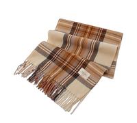 Generico Sciarpa scozzese autunnale e invernale in cashmere da donna, sciarpa in imitazione cashmere, scialle | giallo caffè