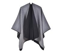 Generico Sciarpe da Donna Invernale, Mantella Donna Elegante Cerimonia Caldo in Pile con Stampa Scozzese Mantella Casual con Bottoni Wrap Cape Flanella Maglia Riscaldante para Otoño E Invierno