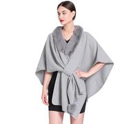 Generico Sciarpe da Donna Invernale, Mantella Donna Elegante Corta Classico Multicolore Poncho Lavorato Capes Grande Sciarpa Wrap Coperta Coperta Elegante Scialle Cappotto para Otoño E Invierno