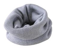 Generico Sciarpe invernali calde in cashmere Sciarpa al collo ad anello in maglia di lana elastica unisex Snood femminile addensato pullover da guida in bicicletta antivento(Gray)