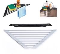 Generico Scolapiatti Lavandino, Scolapiatti Lavello Angolare Triangolare, Scolapiatti Da Appoggio in Ghisa un Unico Pezzo per La Cucina Arrotolabile, Multiuso, per Cucina