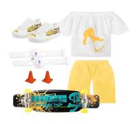 Generico Scooter con Mini Giocattoli per Dita | Finger Scooter Fingerboard Skateboard Movimento della Punta delle Dita | Mini Finger Skateboard Toy Deck Board per Boy Child Kids