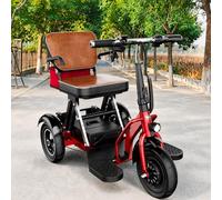 Generico Scooter Elettrico Pieghevole a 3 Ruote per Anziani con Batteria Rimovibile Ideale per Anziani E Persone con Disabilità Portata 160 kg Green,H