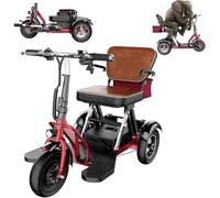 Generico Scooter Elettrico Pieghevole a 3 Ruote per Anziani con Batteria Rimovibile Ideale per Anziani E Persone con Disabilità Portata 160 kg Green,G