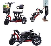 Generico Scooter Elettrico Pieghevole a 3 Ruote per Anziani con Batteria Rimovibile Ideale per Anziani E Persone con Disabilità Portata 160 kg Green,B