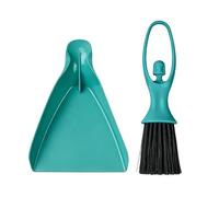 Generico Scopa Compatta Piccola - Set Pulizia Tastiera, Kit Organizer Portatile per Spazzola Antipolvere, Aula Bagno Camera da Soggiorno Vanità Cucina Ufficio Tavolo Pulizia Multisuperficie Compa