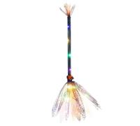 Generico Scopa da con LED 65 cm Costume Halloween | Scope da di Halloween Per Bambini Adulti Interno Esterno Casa Feste Raduni E Spettacoli Teatrali