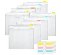 Generico Scrapbook Papier Organizer - 12x12 Papierhalter Aufbewahrung Transparent | Stapelbar, Vertikal, mit Registerlaschen, für Bastelraum, Scrapbooking & Deckel