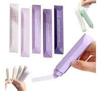 Generico Scrapbooking Double Sided Tape Roller, 5-Pack Craft Adhesive Glue Runner for Crafts, Adhesive Glue Runner Scrapbooking Supplies Journaling School Office Teacher (Purple)