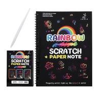 Generico Scratch Books, Educational Drawing Notebook, Fun Art Book, Creative Activity Pad for Travel, School, Study Room, And Kindergarten Learning, 10.43x7.48 Inches, Multicolor