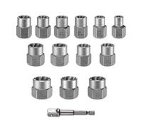 Generico Screw Extractor Set - Stripped Socket with 3/8 inch Adapter