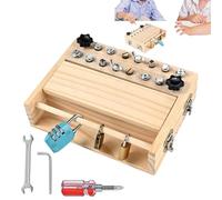 Generico Screwdriver Toy - Educational Activities Wooden Motor Skills Toy, Preschool Kindergarten | For Boy Girl 3-5 Olds Home Play Construction Building Sensory Learning Development Tool Set