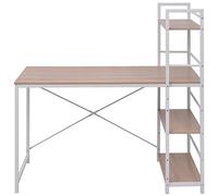 Generico Scrivania con Libreria a 4 Livelli Rovere,Marrone,16.75kg,20134