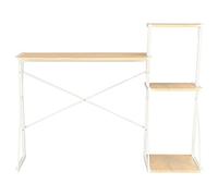 Generico Scrivania con Ripiano Bianca e Rovere 116x50x93 cm,Bianco,12.7kg,20291