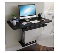 Generico Scrivania For Computer Desktop Montata A Parete, Banco Da Lavoro For Ufficio In Legno Resistente, Tavolo Da Studio Galleggiante Salvaspazio, Capacità Di Carico Di 70 Kg(Black,120x40cm)