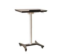 Generico Scrivania Mobile Regolabile in Piedi - Carrello Pieghevole per Laptop, leggio e podio Regolabili in Altezza per Uso in Ufficio e in Classe - Nero, 80 cm