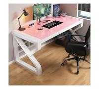 Generico Scrivania Moderna e Robusta con Piano in Vetro temperato e Struttura in Acciaio - Facile da Montare, Ideale per Ufficio Domestico, Studio e Gaming - Elegante e Resistente, Perfetta per la tu