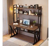 Generico Scrivania Moderna per Computer con libreria - Elegante postazione di Lavoro per L'Ufficio Domestico, Ampio Spazio di archiviazione per Studenti e Professionisti, Ripiani Funzionali per Lo sp