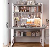Generico Scrivania Moderna per Computer con ripiano Superiore, Elegante postazione di Lavoro per Scrivere con ripiano espositivo, Versatile Tavolo per PC da Studio per Ufficio Domestico, Design Salva