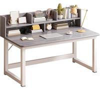 Generico Scrivania per Computer, Design con ripiano per scrivania, Spazio di archiviazione diversificato, Adatta a Una varietà di scenari (120 * 60 * 103 cm / 47,2 * 23,6 * 40,6 Pollici)