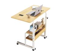 Generico Scrivania per Computer Piccola Regolabile in Altezza con Ruote, Tavolo Mobile per Laptop, tavolino Versatile, tavolino da Letto per Soggiorno, Comodino con Ruote, scrivania compatta in Piedi