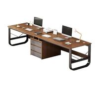 Generico Scrivania per Computer, Scrivania per 2 Persone con Cassetti, Scrivania Moderna per Ufficio Doppio, Scrivania per Computer Extra Lunga per Ufficio Domestico(Brown)