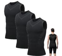 Generico Sculptix Ultimate Compression Tank, Sculptix Undershirt Tank Top Men Breathable, Build a Perfect Body (3-PCS Black,L)