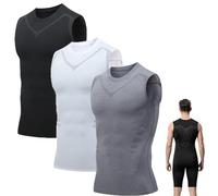 Generico Sculptix Ultimate Compression Tank, Sculptix Undershirt Tank Top Men Breathable, Build a Perfect Body (3-PCS Mix,M)