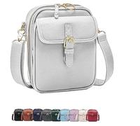 Generico Sculpture Crossbody Leather Bag, Crossbody Leather Bag, Women's Vintage Faux Leathers Built-in Wallet Anti-Theft Ba-g (white)