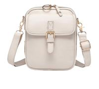 Generico Sculpture Crossbody Leather Bag, Waterproof Crossbody Bags, Built In Wallet with 10 Card Slots (White,One Size)