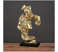 Generico Scultura con Oro,Coppia Statua Creativa Bacio Scultura,Statua Bacio d'Amore,Statuette Decorative Casa,Statua Romantica,Idea Regalo,d'oro,4.4in*9.9in