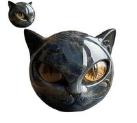 Generico Scultura di Pietra di Lusso a Forma di Gatto Nero, Elegante Decorazione per La Casa e Pezzo D'arte Pronto da Regalare, Cristalli Intagliati a Mano e Pietre Curative Intagliate(1Pc)