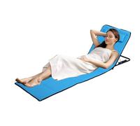 Generico Sdraio Pieghevole Da Spiaggia,Ripiegabile Leggero Regolabile Imbottito | Materassino Da Spiaggia Reclinabile - Per Esterno Piscina Prato Prendisole Abbronzatura Relax Campeggio Picnic