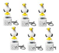 Generico Seagull Mine Keychain, Seagull Mine Sound Button Keychain, Animal Keycaps, Adults Keyboard Clicker for Fun& Stress Relief (6PCS)