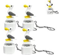 Generico Seagull Mine Keychain, Seagull Mine Sound Button Keychain, Animal Keycaps, Adults Keyboard Clicker for Fun& Stress Relief (4PCS)