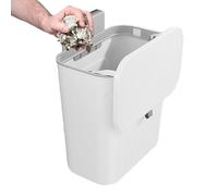 Generico Sealed Kitchen Trash Bins - PP Wall Mounted Rubbish Bin With Lid | Large Capacity Hanging Waste Container For Kitchen | 10.63x5.12x11.42 Inches | No Drill Foldable Garbage Basket