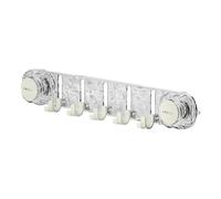 Generico Seamless No Drill Suction Cups With Hooks Removable Organizer Rack | Vacuum Locking Technology - Holds Firmly Without Damaging Surfaces - Essential Bathroom Accessory for Towels Loofahs and Robe