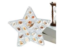 Generico Seashell Holder Display Box - Transparent Case Acrylic Starfish And Seashell Storage Organizer For Displaying Sea Glass Shark Teeth Rings Earrings Collectibles