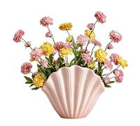 Generico Seashell Shaped Flower Vase Modern Coastal Table Decor Accent