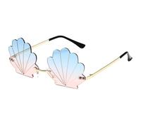 Generico Seashell Sunglasses for Women, Funny Unique Rimless Shell Eyeglasses, Fashionable Irregular Design Photographic Eyewear