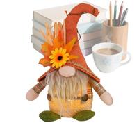 Genérico Seasonal Autumn Figure Desktop Ornaments For Bookshelf Garden Table Shelves Tovaglia Patio Nights | Plush GNOME | LED Lighted Plush GNOME For Thanksgiving,