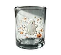 Generico Seasonal Decorative Ghost Cup | 180ml Reusable Whiskey Glass | Holiday Glassware for Bar, Dining Room, Kitchen & Party | Cocktail, Tea & Water