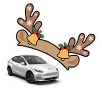 Generico Seasonal Emblem Decal - Holiday Car Sticker for Family Joy | PVC with Self Adhesive Design, Waterproof Santa Hat Antler Decoration, Automotive Front Rear Logo Women