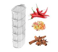 Generico Seasoning Box | Condiment Storage Container Acrylic Seasoningg | Reusable Jars with Lid for Bathroom Tabletop Baking Cooking Dining Bar Coffee Station Restaurant Outdoor Camping Travel