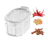 Generico Seasoning Box | Condiment Storage Container Acrylic Seasoningg | Reusable Jars with Lid for Bathroom Tabletop Baking Cooking Dining Bar Coffee Station Restaurant Outdoor Camping Travel