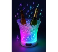 Generico Secchiello Ghiaccio LED Multicolore con Speaker Bluetooth 5L, Portatile, Impermeabile - per Vino, Champagne, Birra - Ideale per Feste, Barbecue, Eventi