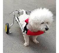 Generico Sedia a rotelle per Cani di Grossa Taglia - Carrello a Due Ruote per debolezza degli Arti Posteriori, Passeggino Leggero per Il Recupero del Cane, ausilio per la Mobilità degli Animali Domes