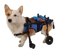 Generico Sedia a rotelle Regolabile in Alluminio per Cani - 4 Ruote, Perfetta per Cani paraplegici e con disabilità agli Arti Posteriori, Taglia XS, migliora la Mobilità e Il Comfort del Tuo Animale