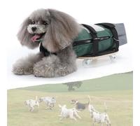 Generico Sedia a rotelle Regolabile per Cani di Piccola Taglia con Zampe Posteriori disabili, Scooter per disabili a 4 Ruote con Borsa da Traino, ausilio per Camminare con Gli Animali Domestici e Rim